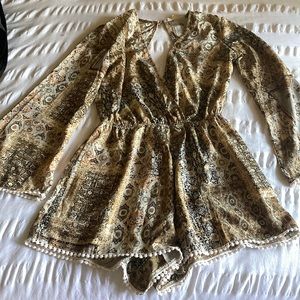 Printed boho romper